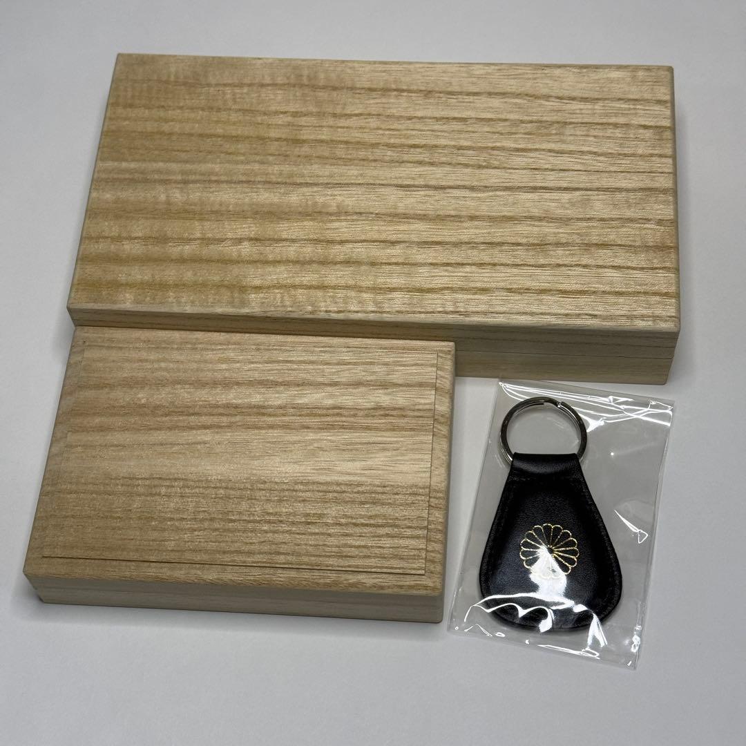 皇居　長財布　ブラック　新品　菊御紋　小銭入れ　キーホルダー　3点