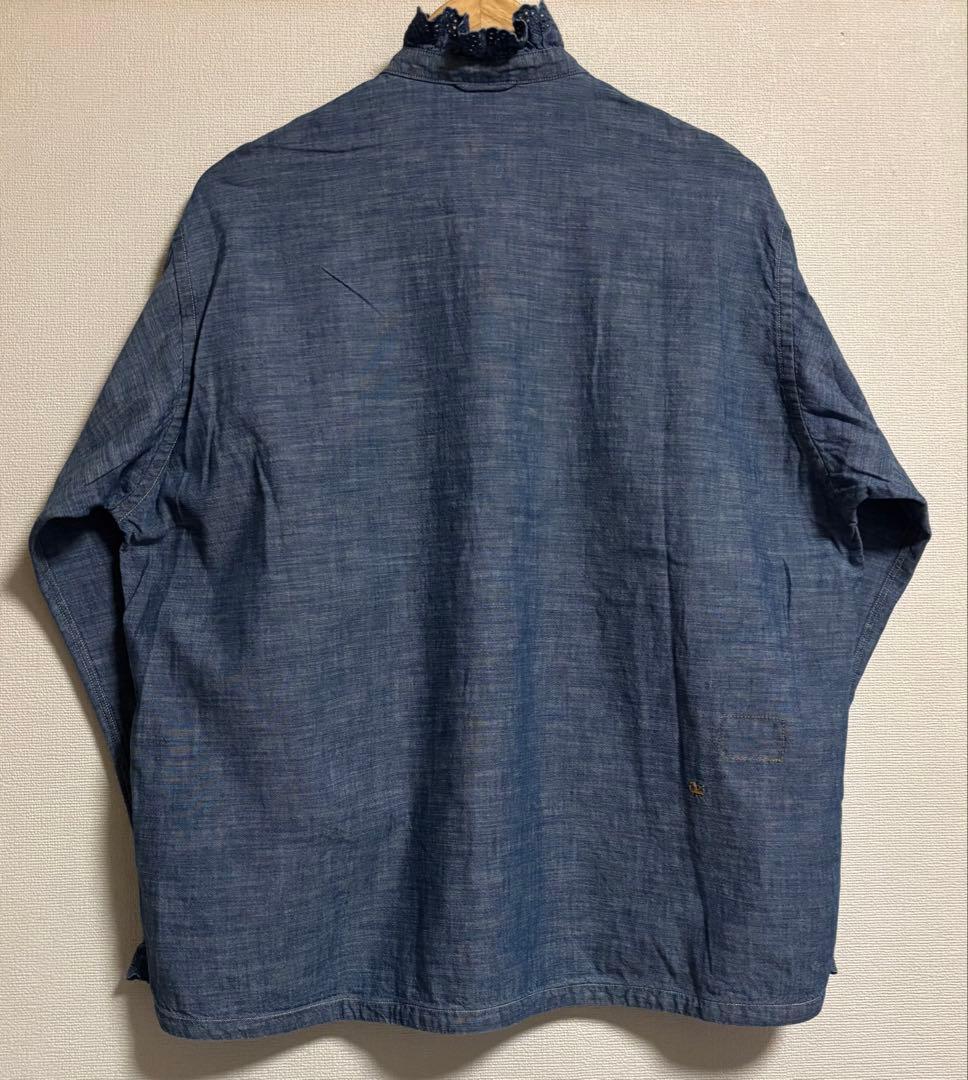 45rpm フリルシャツ(藍インディゴ)