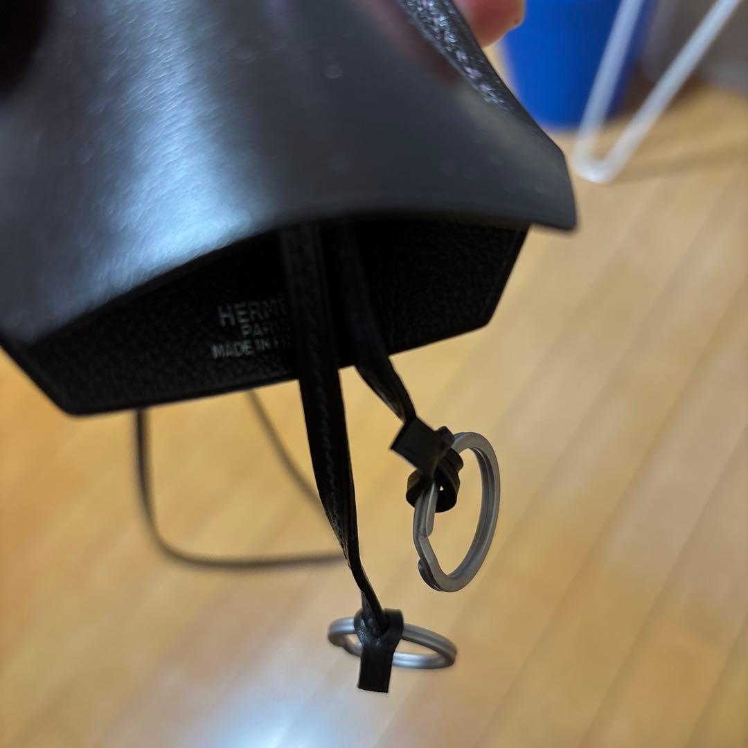 【美品】 HERMES エルメス クロシェット ネックレス ブラウン レザー