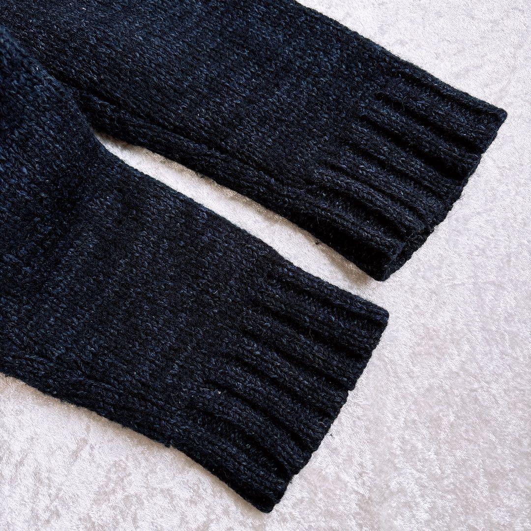 美品♡ラルフローレン　ハイネックニット　星　スター　シルク混　紺　L　大人気✨