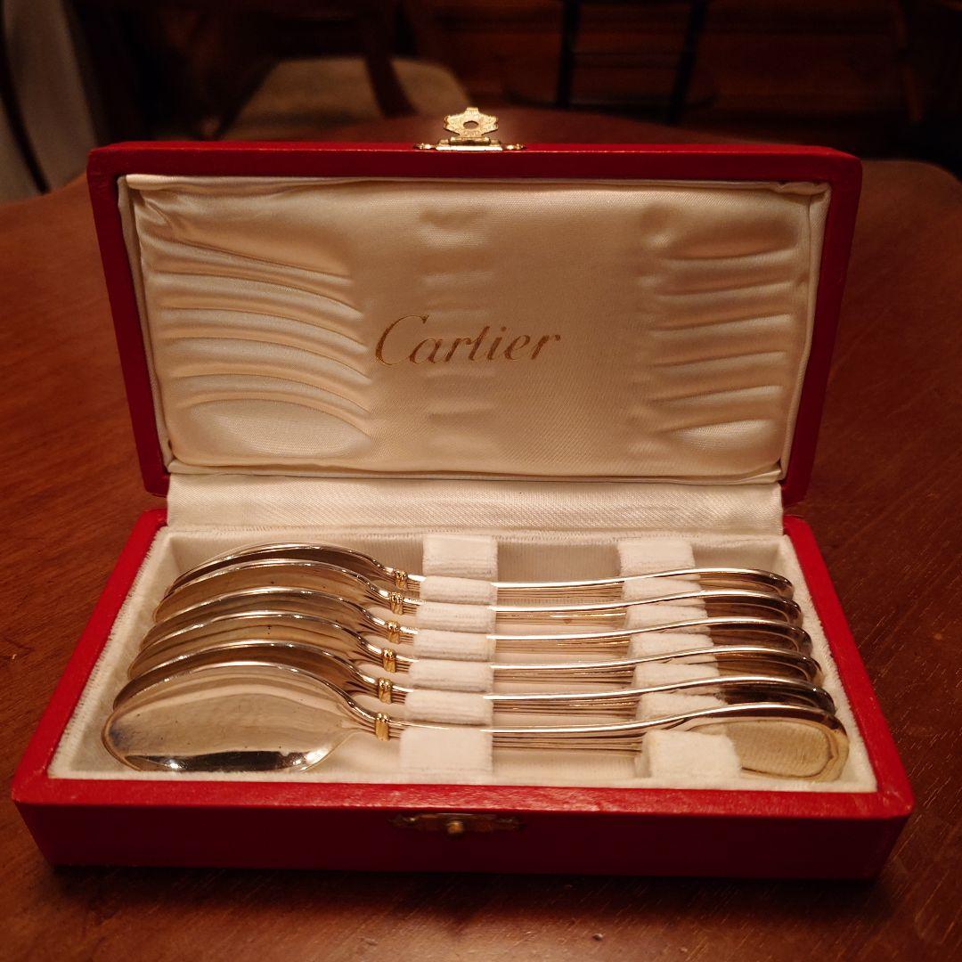 Cartier スプーン 6本セット 赤いケース付き