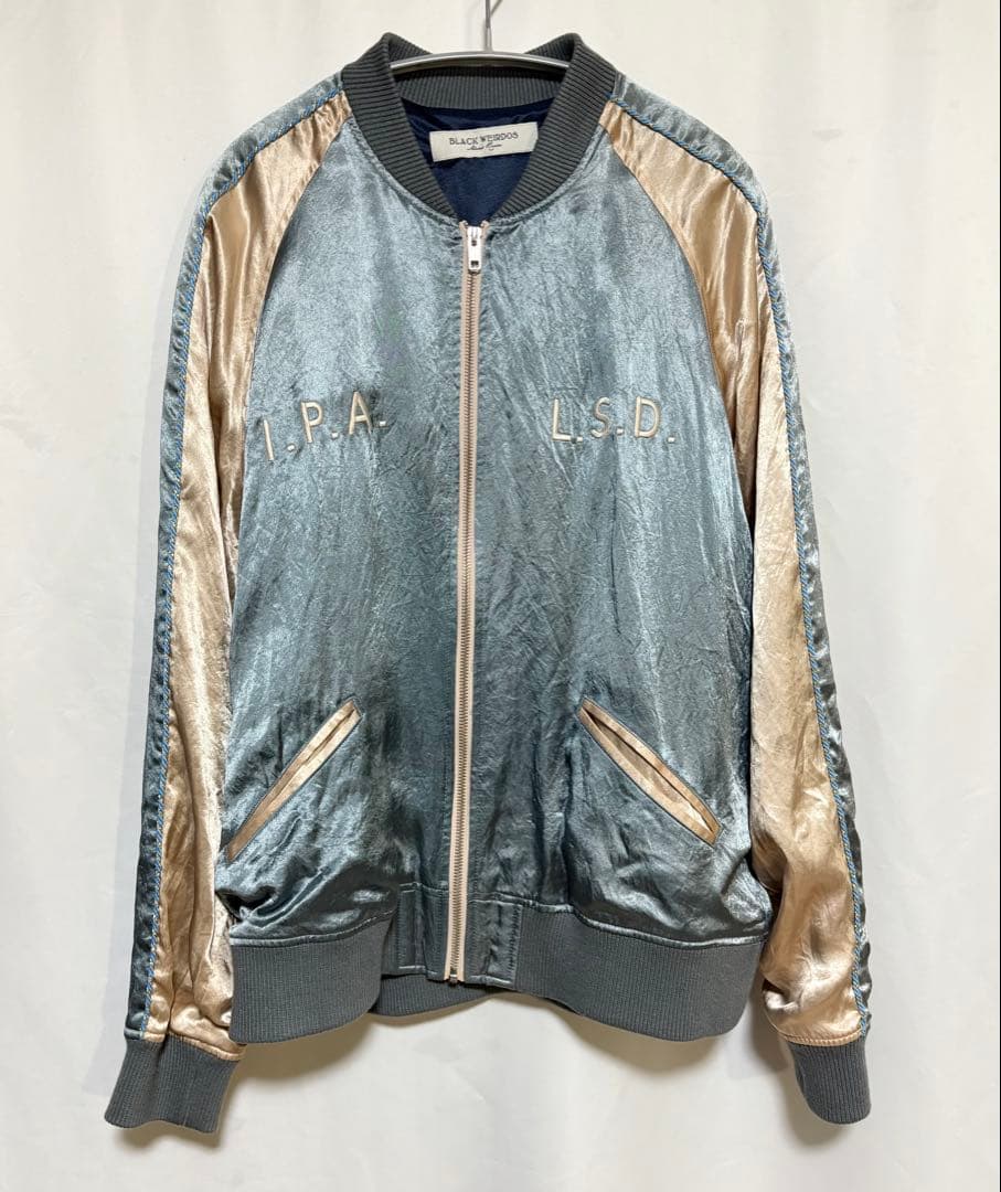 black weirdos 刺繍 スカジャン L ブラックウィドー