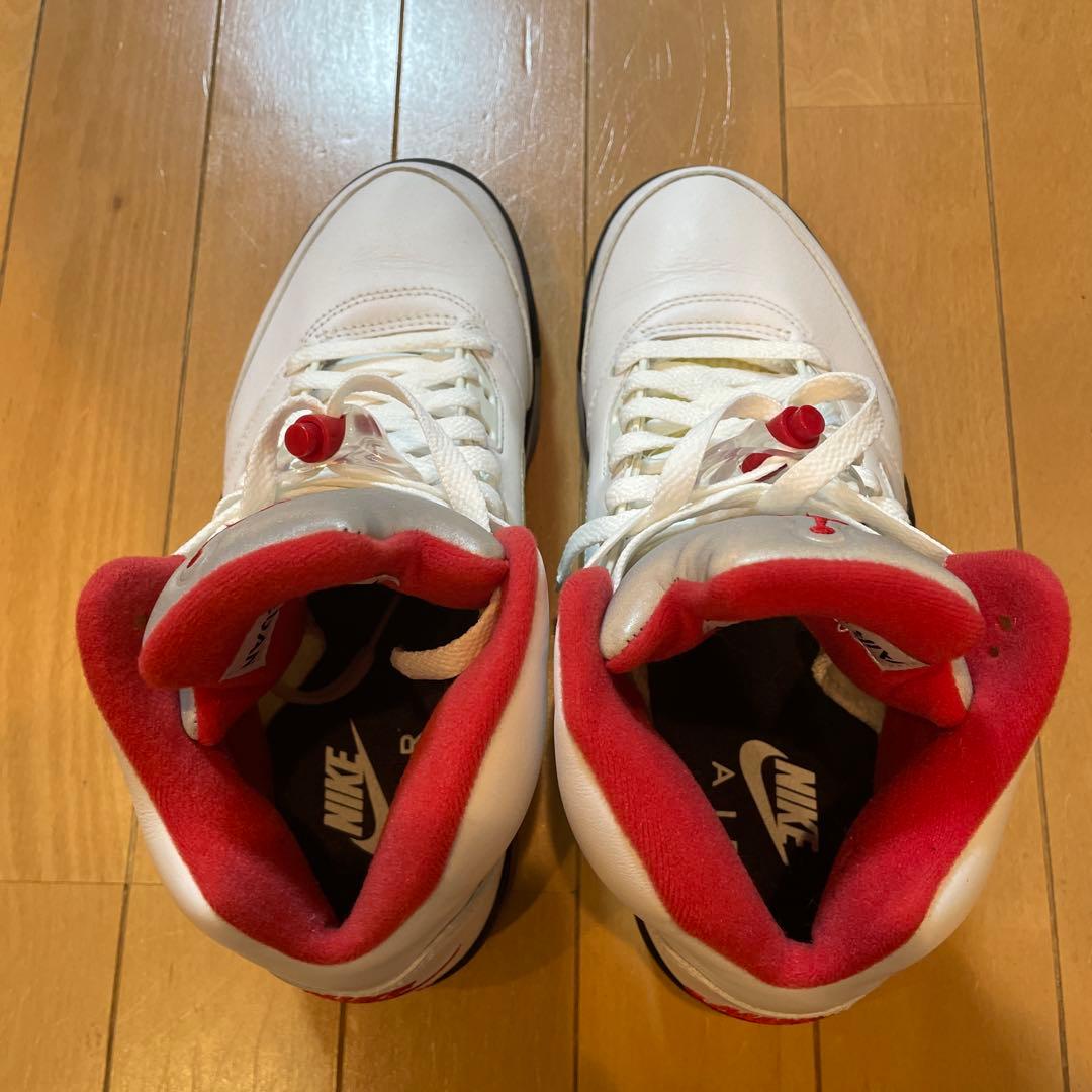 【美品】Nike Air Jordan 5 Retro \"Fire Red\"