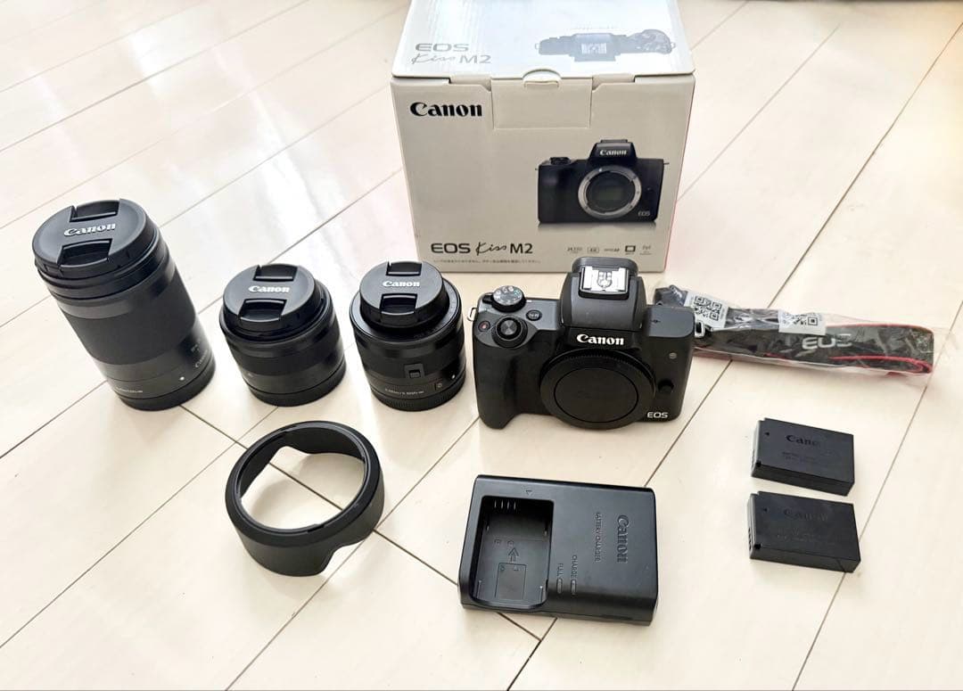Canon EOS M2 デジタル一眼レフ レンズ3本 used