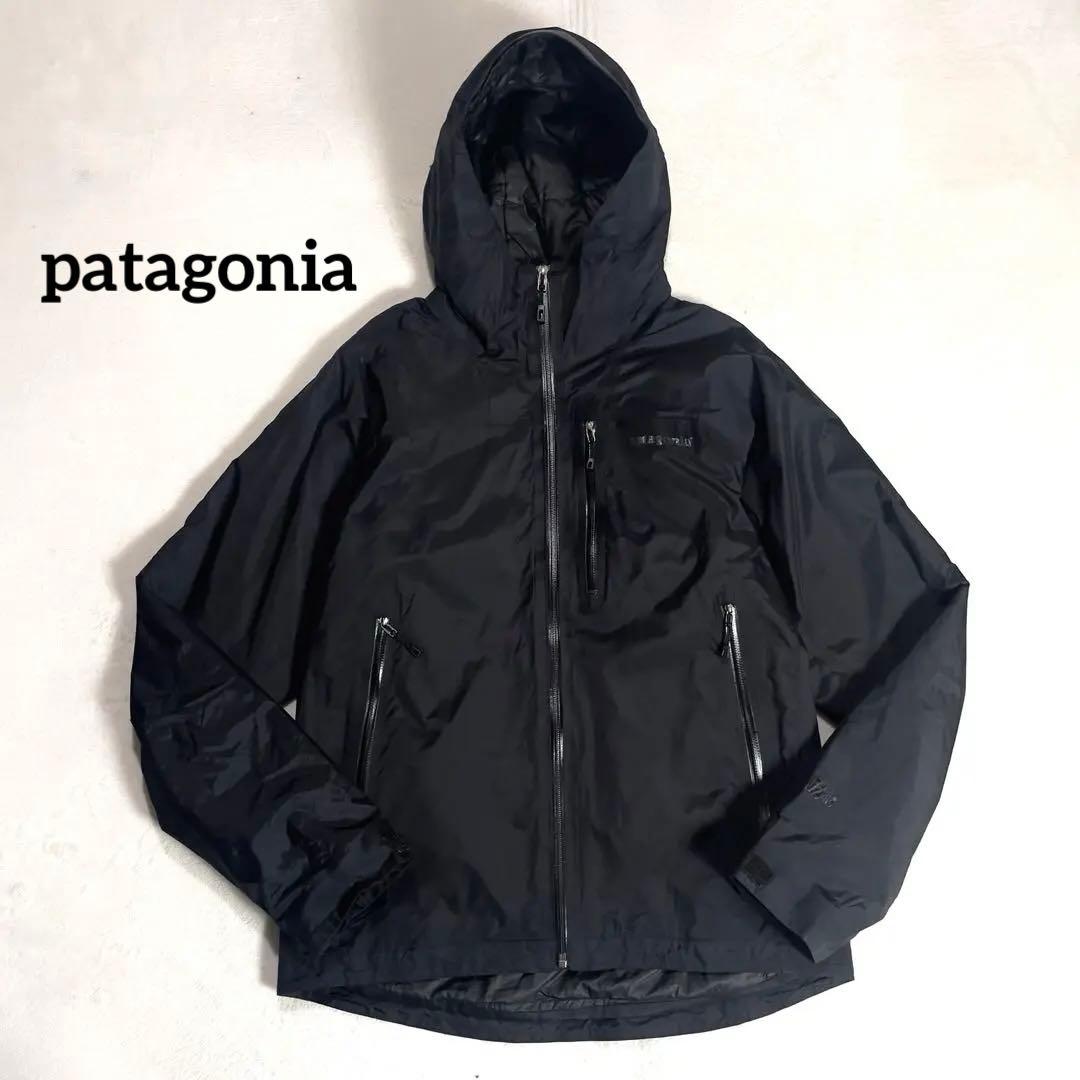 美品 パタゴニア インサレーテッドトレントシェルジャケット プリマロフト S 黒