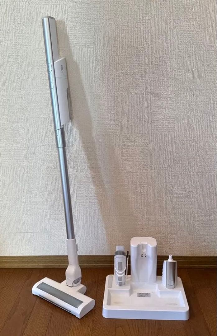 AQUA スティッククリーナー AQC-HX1R-W本体 充電スタンド付き