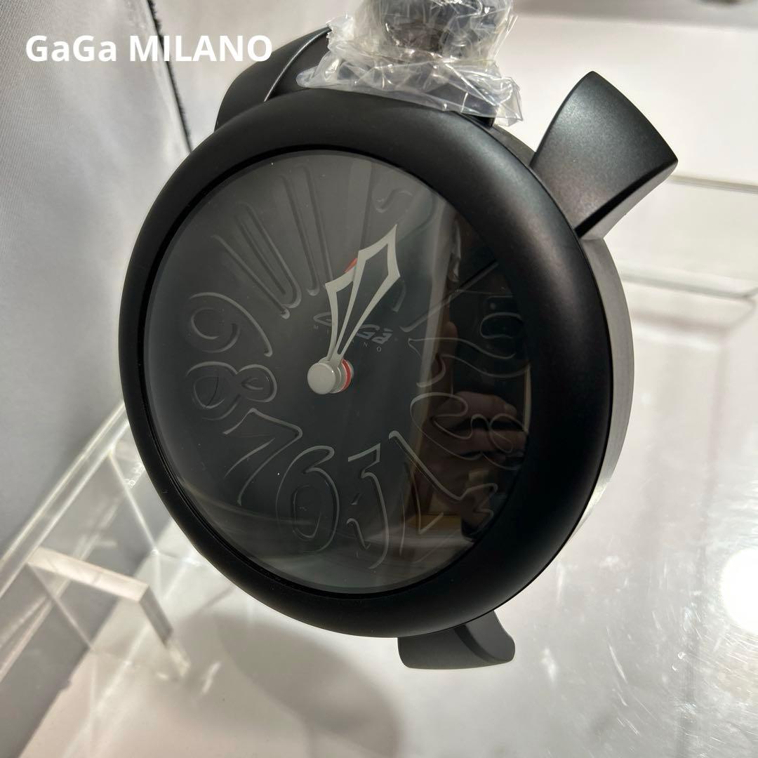 美品 GaGa MILANO ガガミラノ 目覚まし時計 黒 ブラック 時計