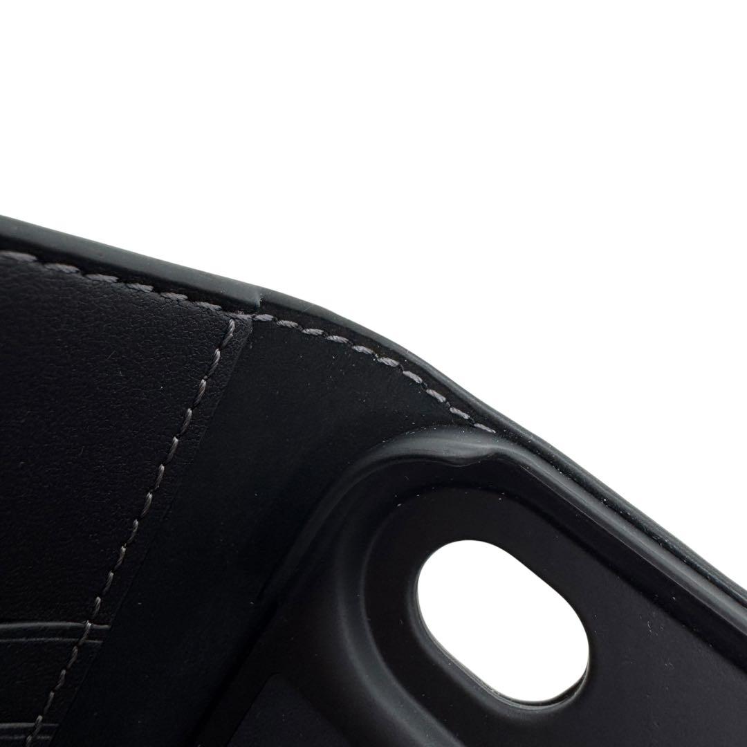 極美品 コーチ iphone Air 手帳型スマホケース シグネチャー ブラック