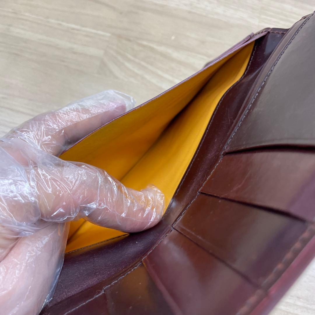 SHELL CORDOVAN シェルコードバン 2マチ無し 長財布　ganzo