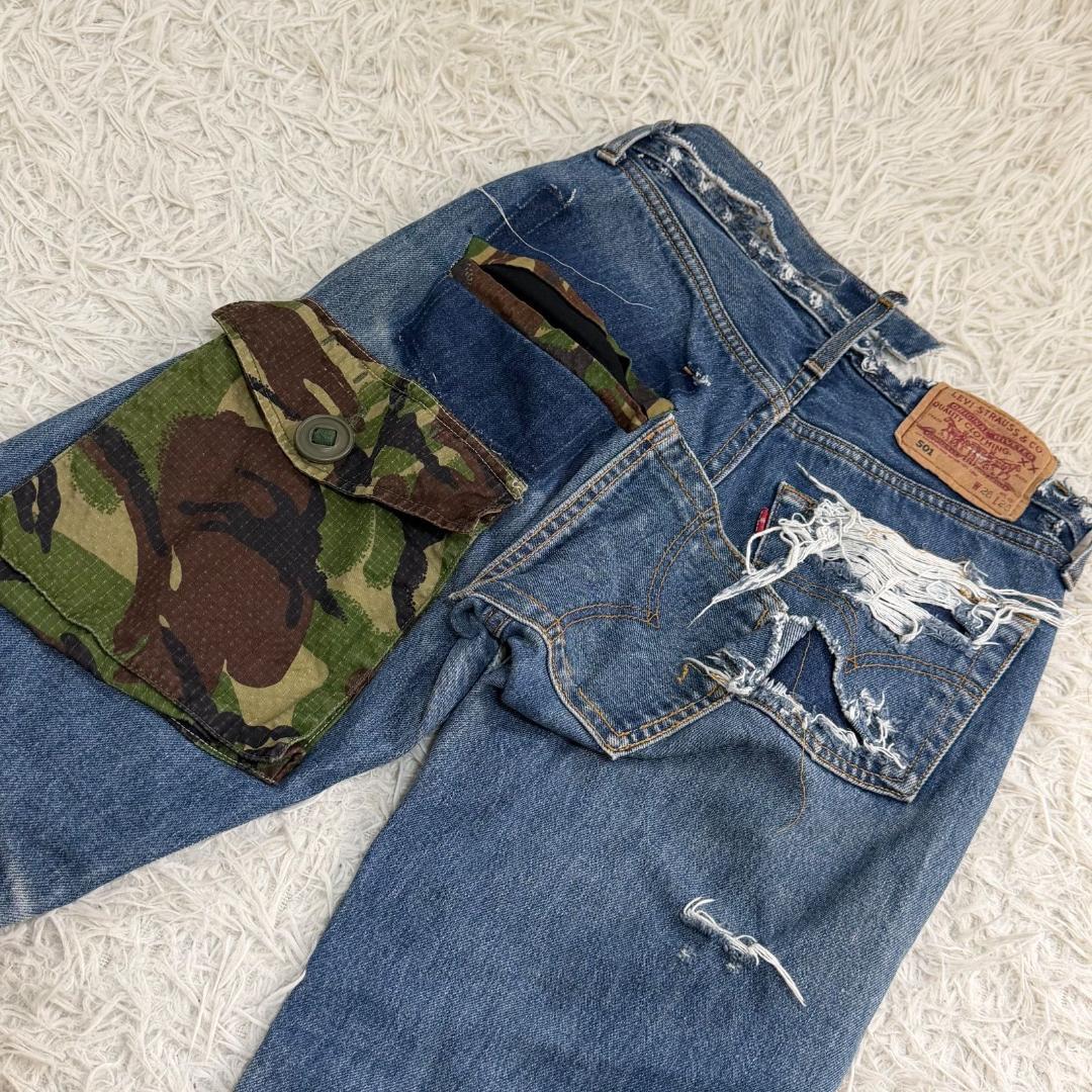 17116✨VINTI ANDREWS 再構築 リメイク ダメージ デニムパンツ