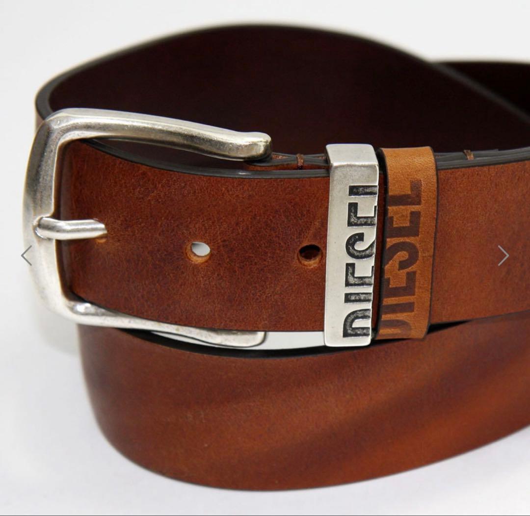 【DIESEL】B-Visible ベルト ブラウン 80cm