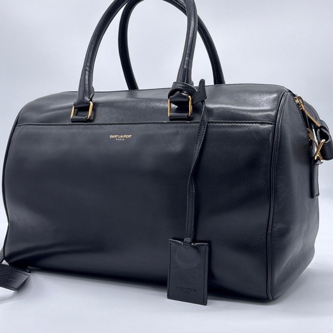 サンローラン ダッフルバッグ レザー 2way ボストンバッグ W