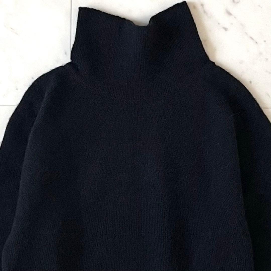美品＊ヨーガンレール ヤクウールアルパカ混タートルネックニット M ブラック黒