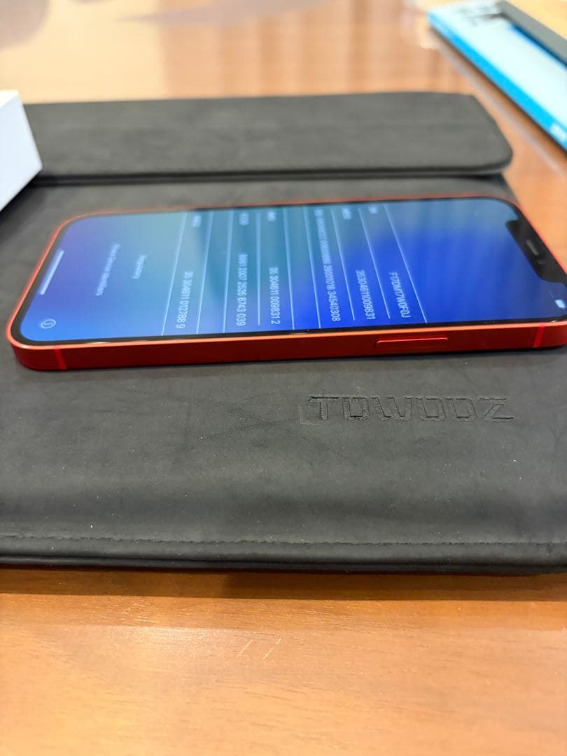 iPhone 12 (256GB)レッド箱あり稼働品新品ケーブル付SIMフリー