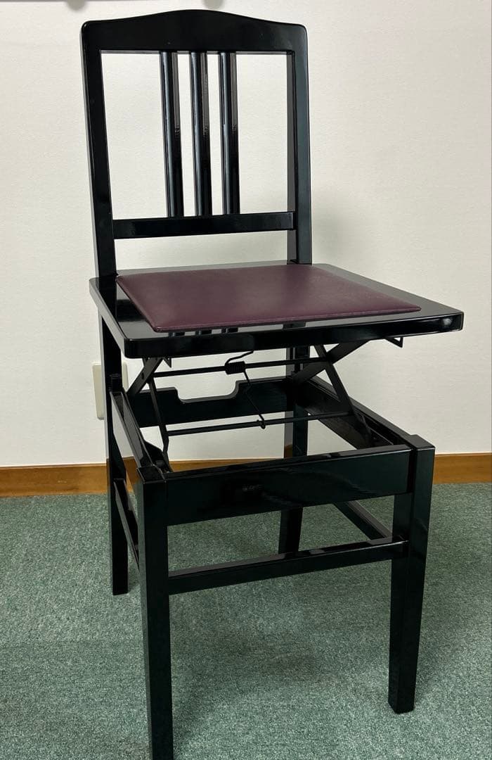 上げ下げしやすい！背付ピアノ椅子　吉澤Pecock