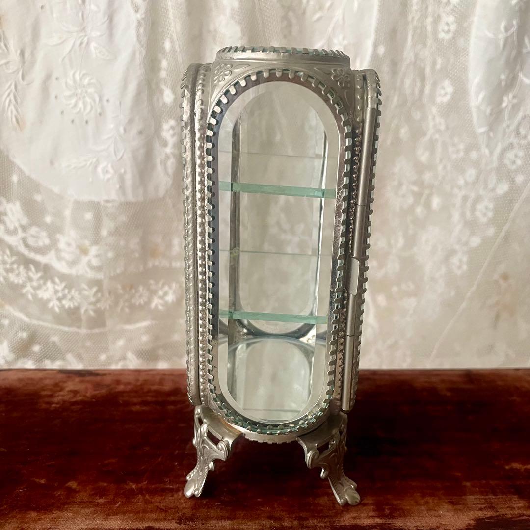 ガラスジュエリーケース　現行品　検フランスアンティーク　アクセサリーボックス