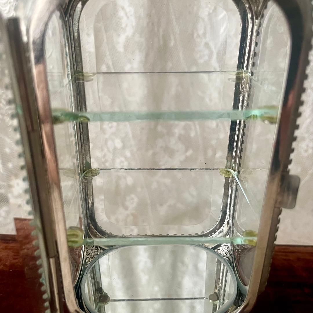 ガラスジュエリーケース　現行品　検フランスアンティーク　アクセサリーボックス