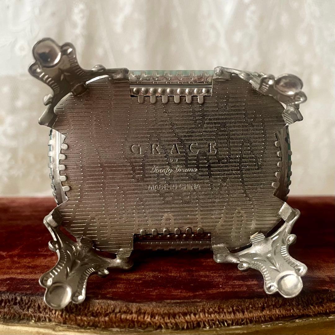 ガラスジュエリーケース　現行品　検フランスアンティーク　アクセサリーボックス