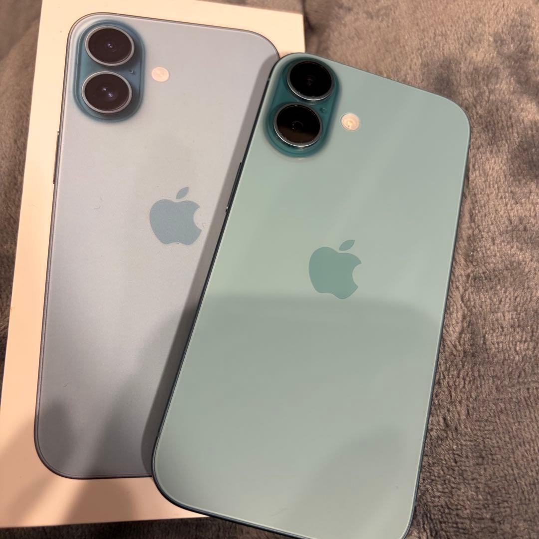 iPhone16 SIMフリー 256G ティール 純正付
