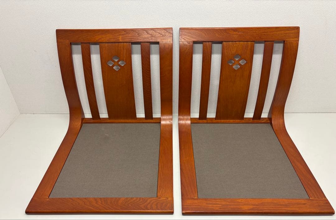 hikari 光製作所 木製 座椅子2脚セット 高級座椅子 和室 座敷