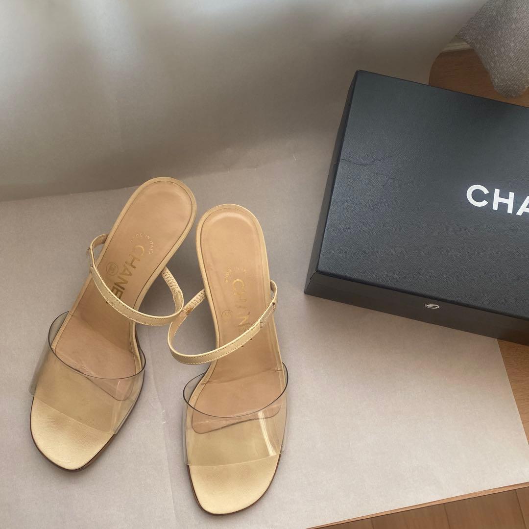 CHANEL ミュール　size37 5㎝ヒール