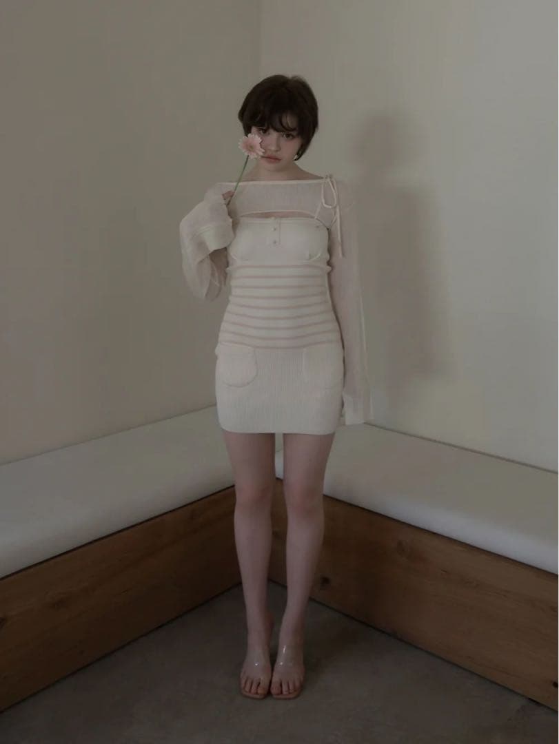 andmary Candice set mini dress アイボリー