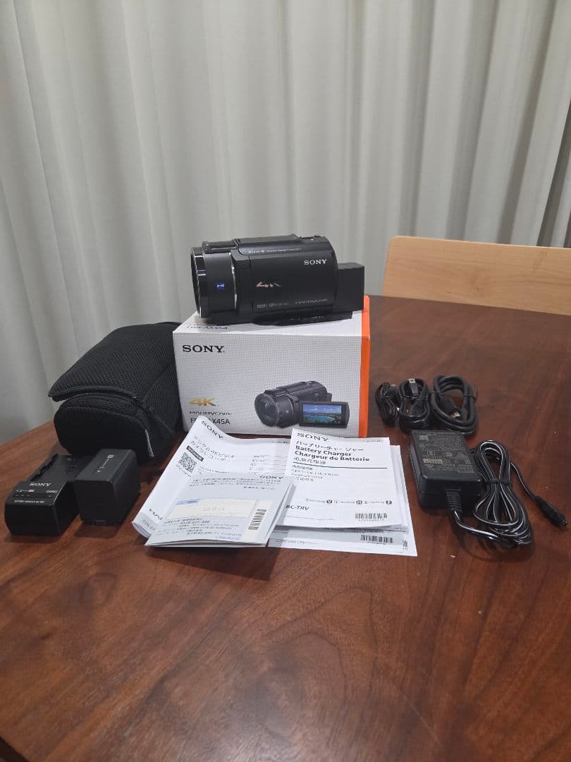 SONY デジタル4Kビデオカメラ FDR-AX45A 予備長時間バッテリー付