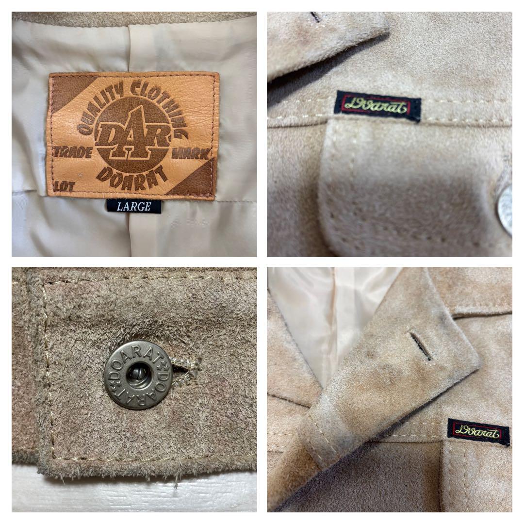 90s 初期 DOARAT スエードレザー 本革 ジャケット ロデオ トラッカー