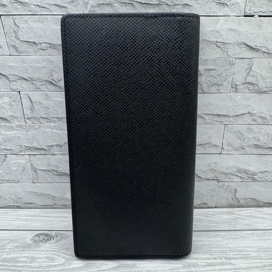 【極美品 近年モデル】ルイヴィトン ブラザ 長財布 タイガ レザー ブラック