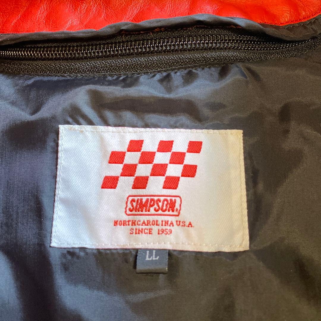 シンプソン　牛革レザージャケット　状態良好　LL