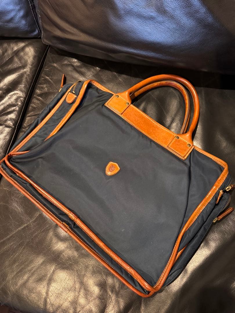 【美品】Felisi ビジネスバッグ ネイビー/ブラウン