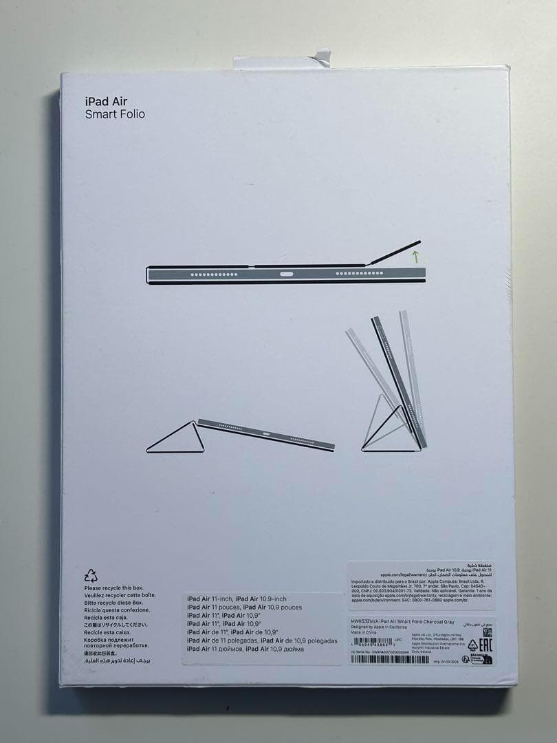 【新品】11インチ iPad Air用スマートフォリオ・チャコールグレイ①