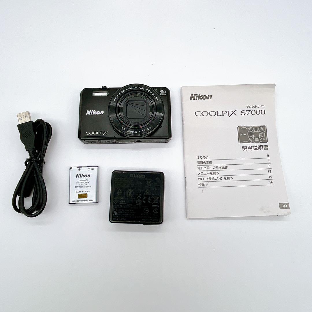 【極美品】NIKON COOLPIX S7000 Wi-Fi ブラック オールド