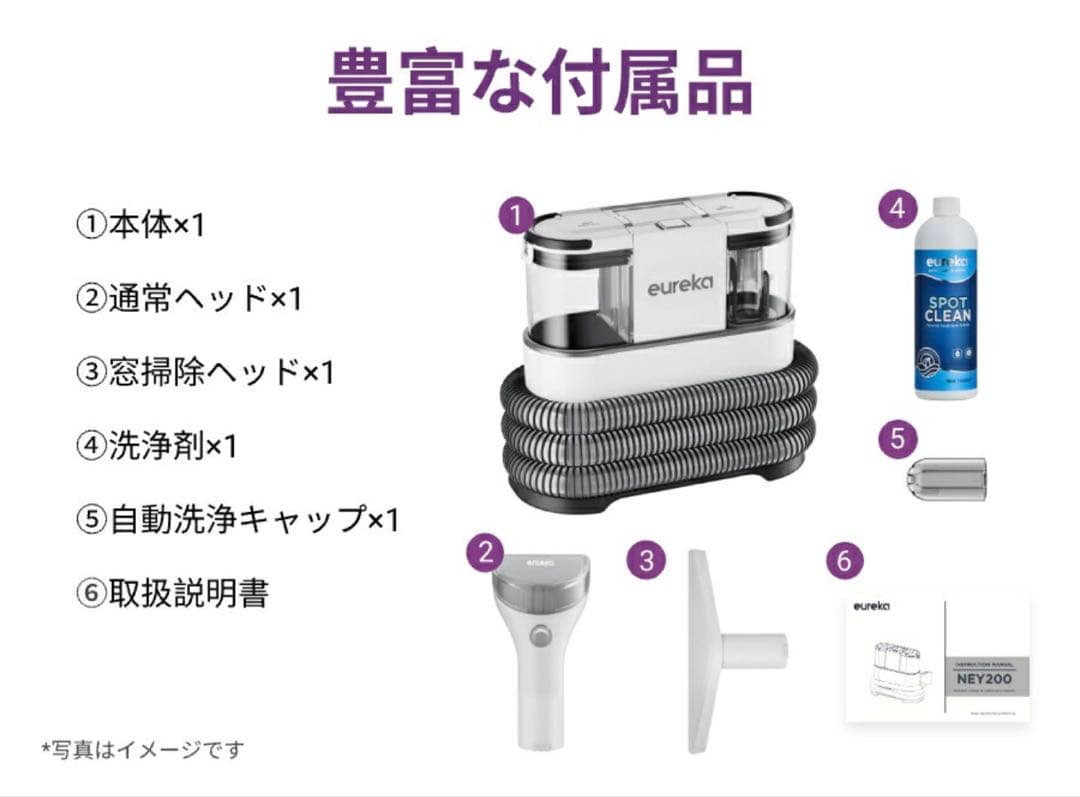 2025最新型 Eureka リンサークリーナー 水加熱式 NEY200 ✨新品