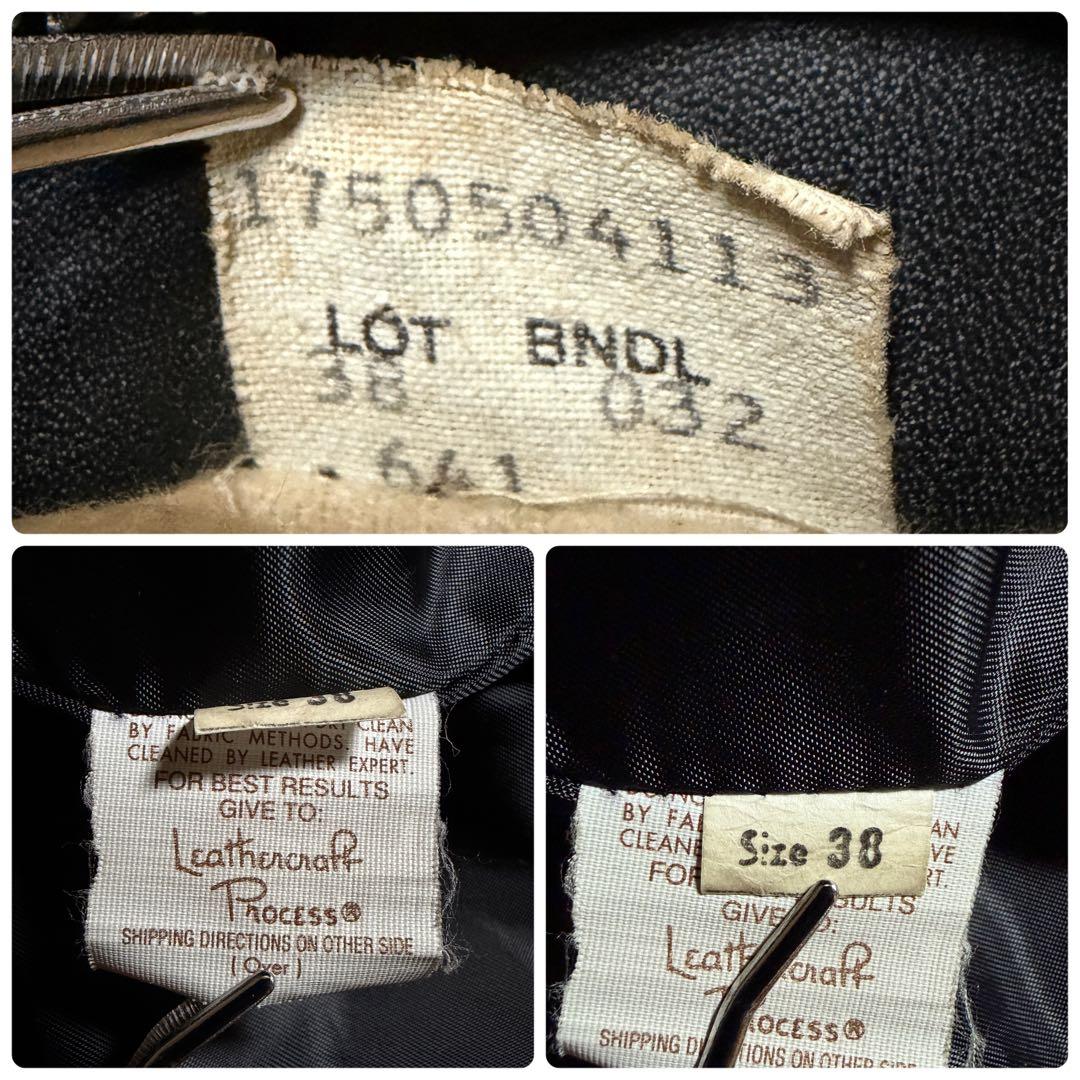 【米国製】schott ライダースジャケット　シングル　ブラック　641 38