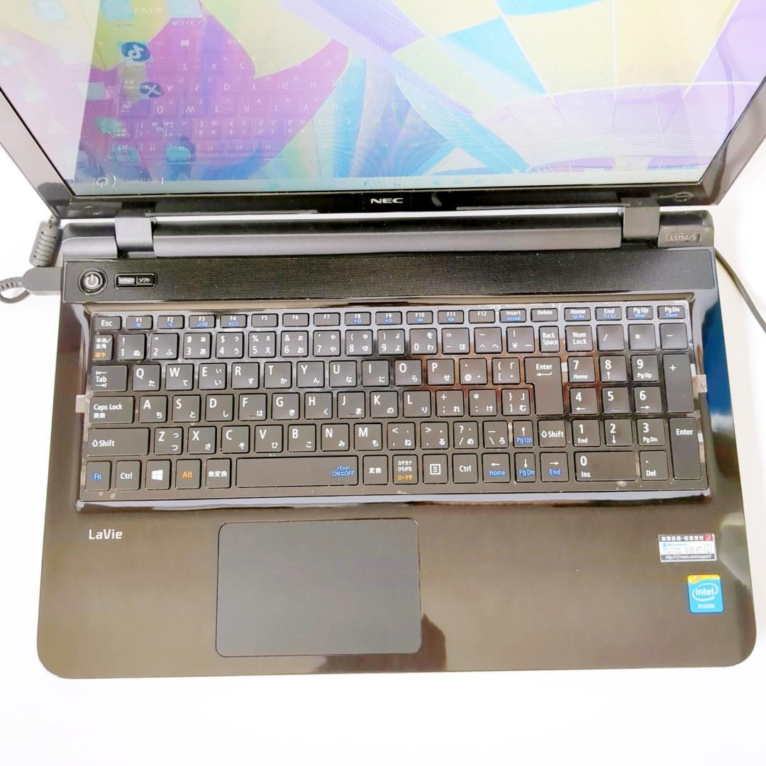 【美品】新品SSD快速⭐カメラ付⭐メモリ8GBで快適♪すぐ使える黒ノートパソコン