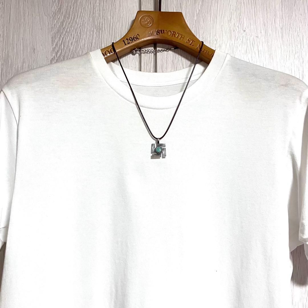 ロイストン　ターコイズ　スワティカ　シルバー　ネックレス#インディアンジュエリー