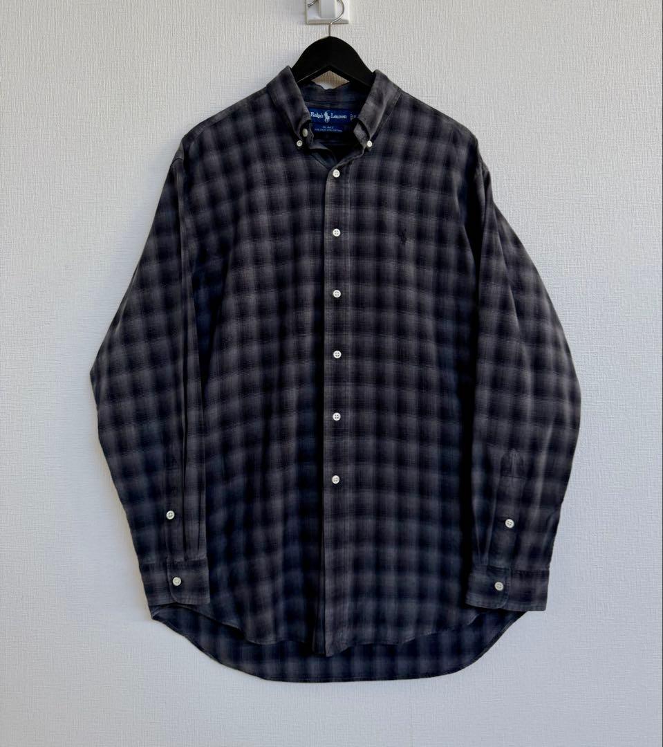 超スペシャル 90s ラルフローレン BLAKE オンブレチェック シャツ M