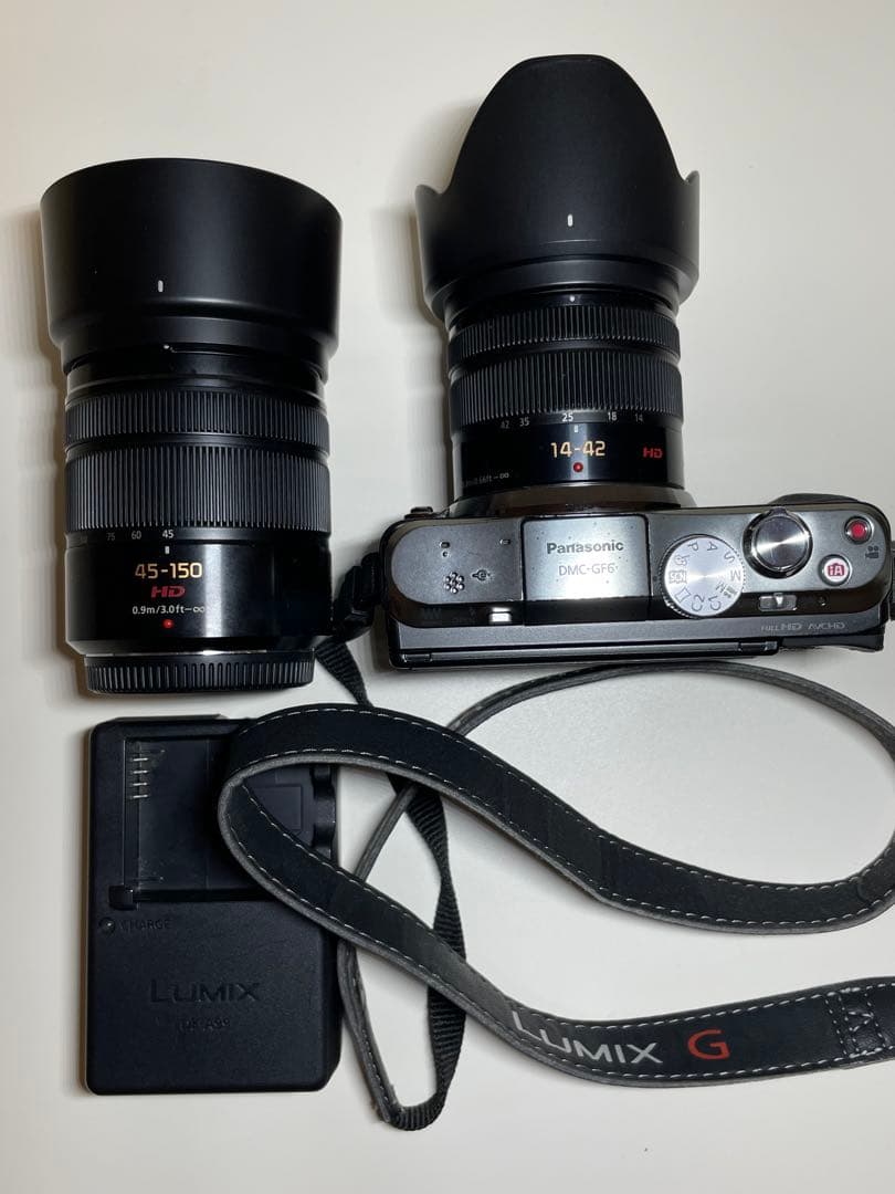 動作◎【美品】LUMIX DMC-GF6 ダブルズームレンズ（プロテクター付）