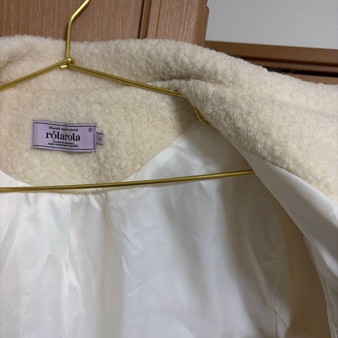 ROLAROLA DUFFLE HALF COAT IVORY 韓国アイドル着用