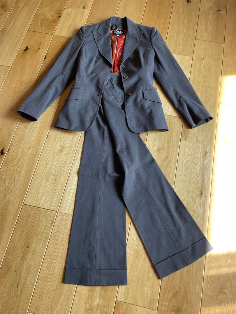 【MK】ドルチェ＆ガッパーナ　グレー　パンツスーツ　サイズ38（M）