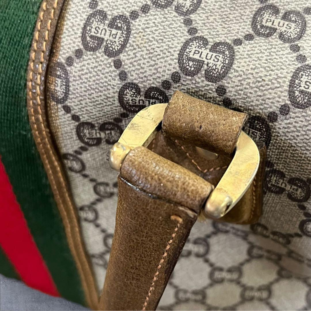 オールドグッチ ミニボストンバッグ GGスプリーム シェリーライン GUCCI