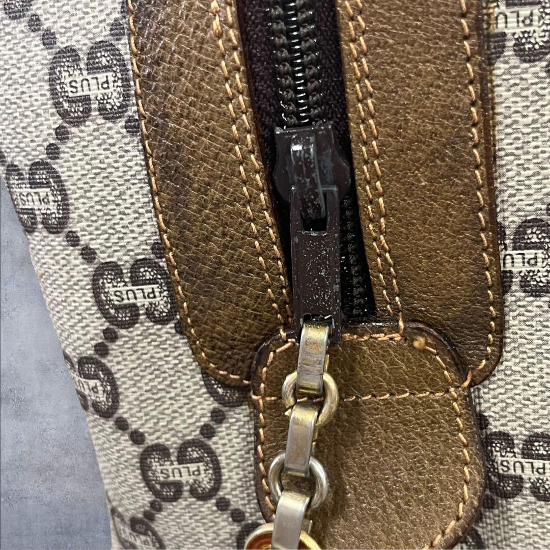 オールドグッチ ミニボストンバッグ GGスプリーム シェリーライン GUCCI