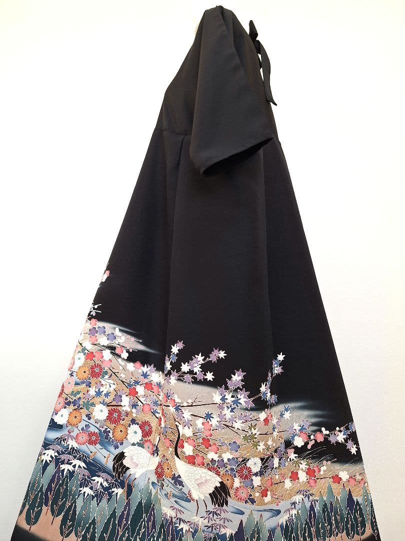 着物リメイクワンピース3678