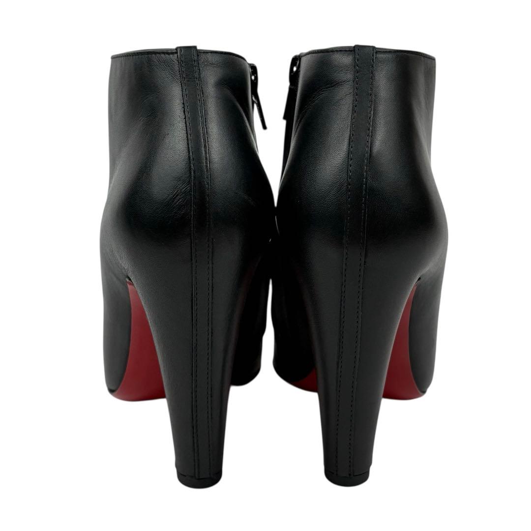 【ほぼ未使用】クリスチャンルブタン　36.5　23.5cm ショートブーツ　黒