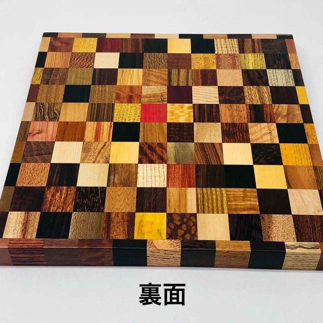 世界の銘木142種の寄せ木トレイ ハンドメイド