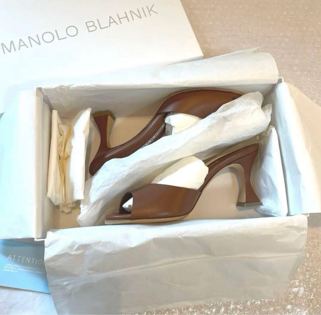 MANOLO BLAHNIK［未使用］希少 JADARONA ブラウンミュール