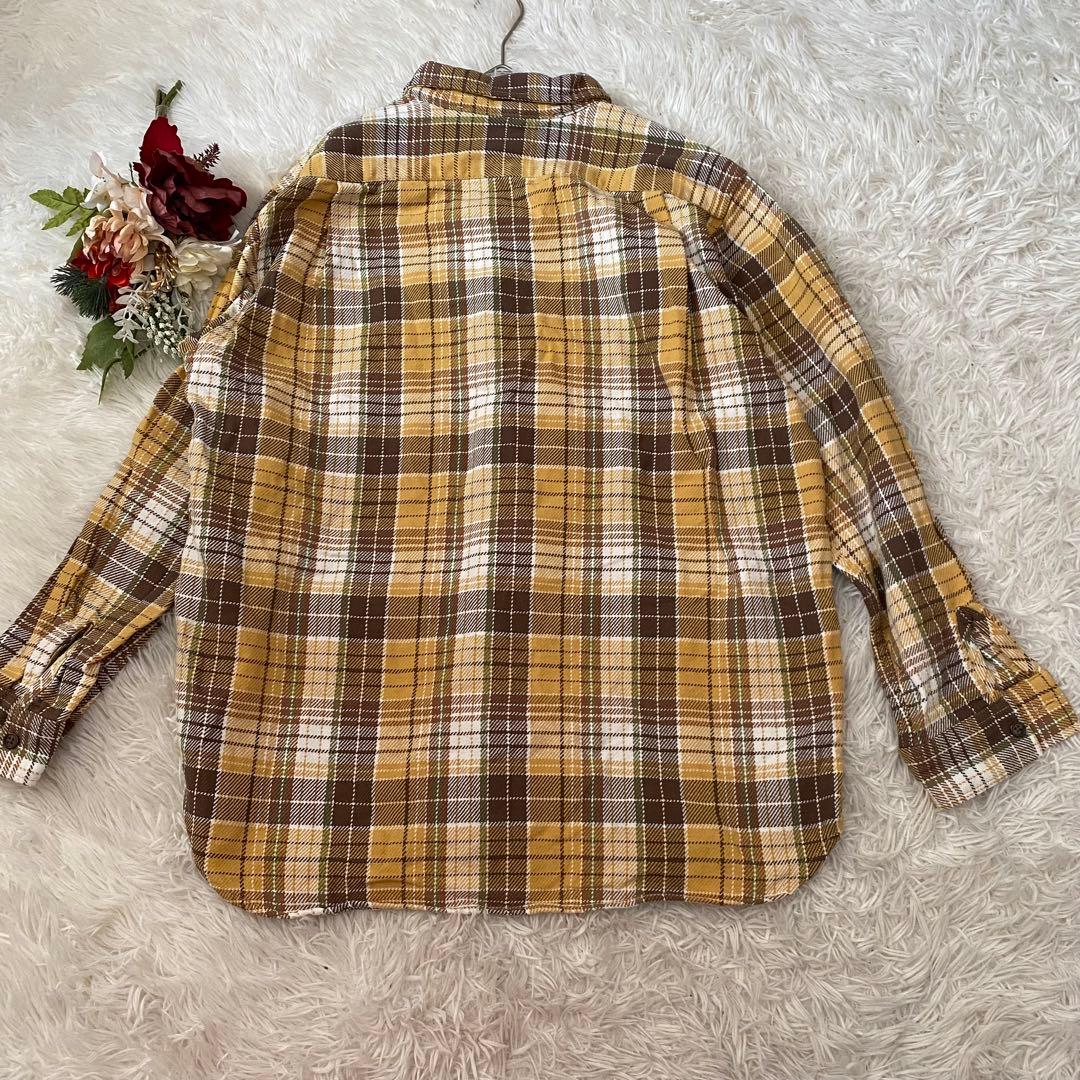 美品【King Kole/キングコール】柄長袖ネルシャツ(L)100%コットン