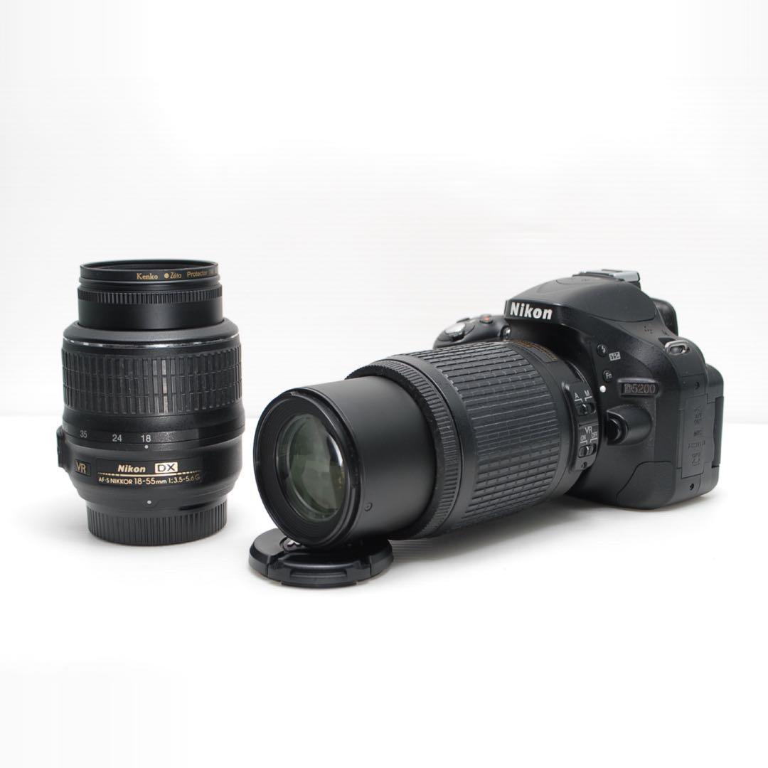 ❤️スマホ楽々転送❤️Nikon D5200 ダブルレンズセット美品 高性能