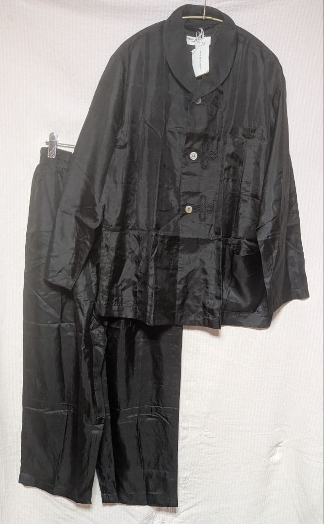 タグ付き　コム・デ・ギャルソンrobe de chambre シルク黒パジャマ